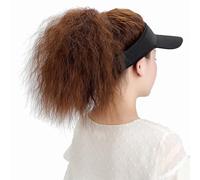 WUODHTW Hat Wig for Women Baseball Cap Wig with Curly Synthetic Hair Extensions Ponytail Cap wig Sun Hat with Hair