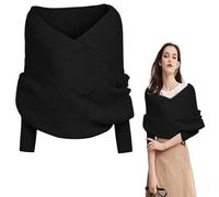 WUODHTW Knitted Scarf with Sleeves Women Scarf Sweater Wrap with Winter Warm Scarf Wrap Shawl Scarves Knit Sweater Tops