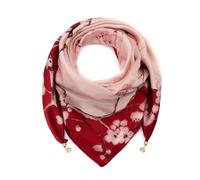 WUODHTW New Magnetic Button Scarf Silk Like Scarf Women's Fashion Pattern Large Square Satin Headscarf Headdress