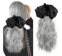 WUODHTW Ponytail Extension Clip in Curly Wavy Claw Clip in Ponytail Hair Extensions Synthetic Fake Pony tails Hair for Women