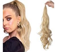 WUODHTW Ponytail Extension Flexible Wrap Around hair ponytail hair piece Long Wavy Curly Ponytail Hair Extensions For Women