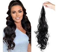 WUODHTW Ponytail Extension Flexible Wrap Around hair ponytail hair piece Long Wavy Curly Ponytail Hair Extensions For Women