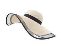 WUODHTW Summer Outdoor Large eaved Beach Fisherman Hat Sunshade Hat Women's Straw Wide Brim Sun hat Woven Straw Hats