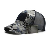 WUODHTW USA Flag Hat Camo Mesh Fishing Caps Men Women Baseball Cap Tactical Operator Army Military Sun Hat Shooting Hunting