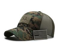 WUODHTW USA Flag Hat Camo Mesh Fishing Caps Men Women Baseball Cap Tactical Operator Army Military Sun Hat Shooting Hunting