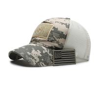 WUODHTW USA Flag Hat Camo Mesh Fishing Caps Men Women Baseball Cap Tactical Operator Army Military Sun Hat Shooting Hunting