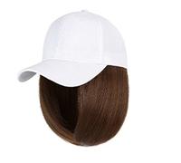 WUODHTW Woman wig Baseball Cap with Hair Extensions Straight Short Bob Hairstyle Adjustable Wig Hat Duck Tongue Hat Wig