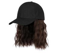 WUODHTW women's baseball cap wig hat bobo head wig summer short curly hair sun hat wig African curly wig cap