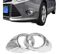 WUPEDI 1 Pair Bumper Fog Light Lamp Cover Surround Chrome, for Ford, for Focus, Mk3 2011 2014 Acceorie car fog light bezel(Silver)