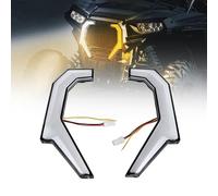 WUPEDI 1 pair Front Signature Turn Signal Fang Accent Lights, for Polaris, RZR XP XP4 1000 2014-2018 RZR RZR-4 900 2015-2020 Motorcycle Turn Signal Light