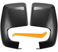 WUPEDI 1 Set Car Rear View Driver Passenger Side Mirror Cover Cap | Replacement Black Carbon Fiber, for Ford, for Transit TOURNEO for Custom 2012-2023