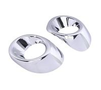 WUPEDI 2pcs, for Mitsubishi, for Outlander, 2013 2014 Chrome Ont Fog Light Foglight Lamp Cover Trim car fog light bezel