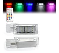 WUPEDI 2Pcs LED Footwell Light Luggage Compartment Glove Box Lamps, for Seat, Ibiza Leon Toledo Altea Alhambra Cordoba Mii Exeo car interior footwell lights(RGB kit 1)