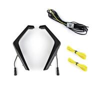WUPEDI 2X ATV Turn Signal Fang Lights LED RGB Front Accent Light, for Polaris, RZR XP 1000 Turbo 2018 2019 2020 2021 With Chasing Color Motorcycle Turn Signal Light(Black)