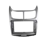 WUPEDI 9 Inch Radio Fascia, for, for Chevrolet, Sail 2010-2014 Stereo GPS DVD Player Panel Dash Mount Kit Face Plates Android Frame Vehicle Stereo Fascia Trim(Silver)