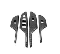 WUPEDI ABS Carbon Glass RHD Switch Gear Frame Air Conditioning Outlet Cover Trim Car Styling Accessories, for Civic, 10th 2016-2020 Car Interior Trim Strip(Glass switch)