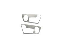 WUPEDI Car Center Console Trim, for Seat, Adjustment Decorative Panel Stickers, for A6 C8 2019-2022 Stainless Steel Interior Carbon Pattern Accessories Strips Dashboard Trim Strip(Silver)