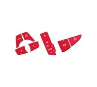 WUPEDI Car Center Console Trim Styling Gear Shift Multimedia P Buttons Cover Stickers, for A4 B9, for A5 2017-2021 Interior Auto Accessories Strips Dashboard Trim Strip(7pcs Red)