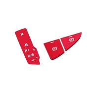 WUPEDI Car Center Console Trim Styling Gear Shift Multimedia P Buttons Cover Stickers, for A4 B9, for A5 2017-2021 Interior Auto Accessories Strips Dashboard Trim Strip(3pcs Red)