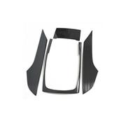 WUPEDI Car Center Console Trim Styling Gearshift Frame Decoration Sticker, for A6 C7 2012-2018 Carbon Fiber Color Accessories Interior Strips Dashboard Trim Strip(High Black)