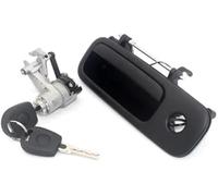 WUPEDI Car Tailgate Lock Exterior Door Handles Cover Trim with 2 Keys, for Seat Arosa 6H 7V8 7V9 1996-2010 1J6827297G Door Handle Protector(Black Pair)