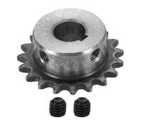 WUPEDI Chainsaw Drive Sprocket Part For 25 Chain Roller Sprocket 10Mm Bore 37.5Mm Od 17 Tooth C45 Carbon Steel Ansi Round Hole without Surface Finished(BLACK 12mm Bore 41mm OD 4x1 8mm Keyway 19 Tooth)