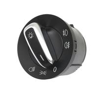 WUPEDI Chrome Car Headlight Switch Fog Lamp Light, for VW, for Golf, for GTI, for Jetta, MK5 MK6, for Tiguan, for Touran, for Caddy, for Rabbit 5ND941431A Car Dashboard Fog Light Control Switch