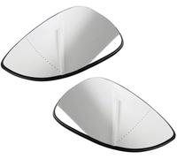 WUPEDI Door Wing Mirror Glass Left and Right Side Heated, for Ford, for Fiesta, 8A6117K740DC 1531440 8A61-17K740-DC 1671414 2008 Onwards convex mirror lens