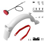 WUPEDI Electric Scooter Rear Mudguard Fender Hook Brake Taillight Set, for Xiaomi, Mi3 M365 PRO 2 1S License Plate Part Mudguard(White sets)