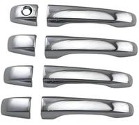WUPEDI Exterior Door Handle, for Chrysler 300 300C 2020-2023 Cover Trim Paste Style Protector Car Accessories Door Handle Protector(Black Style Silver)