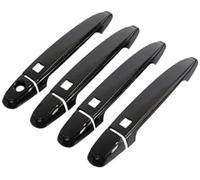 WUPEDI Exterior Door Handle, for Toyota Alphard Vellfire Ah20 2008 2009-2014 2015 Car Outside Cover Decoration Parts Door Handle Protector(Black 4 Keyless Entry B 4pc)