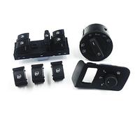 WUPEDI FogLamp Headlight Mirror Window Control Switch Button, for VW, for Touran, 1K0941431AS 1F0 959 855 1K4 857 1T1 565F Car Dashboard Fog Light Control Switch