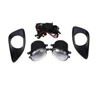 WUPEDI H11 12V 55W Fog Lights Lamps Assembly Coche Front Lower Grilles Cover, for Toyota, Belta 2006-2012.06 Car Covers Car Front Fog Light Grille(Black With Wire)