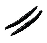 WUPEDI Pair Headlight Eyebrow Eyelids Trim Cover, for VW, for POLO MK5 2011 2012 2013 2014 2015 2016 2017 2018 Gloss Black White Headlight Eyebrow Cover(Gloss black)