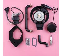 WUPEDI Recoil Starter Ignition Coil Oil Outlet Valve Plate Tube Cap Kit Lawn Mower Small Engine Part GX25 GX25N 15721-Z0H-800 Garden Machinery Start Device