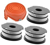 WUPEDI Replacement Kit, for Black Decker Strimmer GL675 GL680 GL685 GL686 GL687 GL690 1 Cover Cap, 3 Spool Line Lawn Mower Spool
