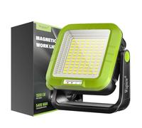 Wupiew Fathers Day Gifts Magnetic Work Light Rechargeable Led Tripod Worklight Portable Cordless Trouble Light, Inspection Light for Car with Magnet and Hook for Daddy, Husbands or Boyfriends(Green)