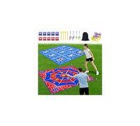 WUPIOS 2-in-1 Giant Tic Tac Toe Game Bean Bag Toss Outdoor Games, 4.5FT Spider Tic Tac Toe Game with 10 Pcs Bean Bags, Outside Games for Adults and Family Lawn Yard Carnival Field Day Camping Party