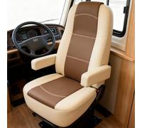 Wuples RV Seat Covers Captains Chairs (Coffee 2 Pack) - Premium Nappa Leather Motorhome Seat Covers for Class A,Front Driver & Passenger Seat Covers with Armrest Covers,Pet-Friendly,Breathable