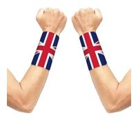 WUPngg 2 Pairs Wrist Compression Sleeve, Soft Elastic Support for Sports, British flag Prints Everyday Use Wrist Brace