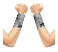 WUPngg 2 Pairs Wrist Compression Sleeve, Soft Elastic Support for Sports, Sketching an eagle Prints Everyday Use Wrist Brace