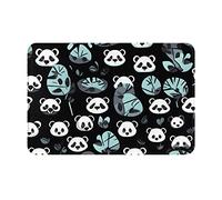 WUPngg Black and white panda face Non-Slip Small Area Rug, Welcome Doormat for Entrance 16×24in