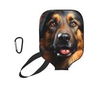 WUPngg German Shepherd Print Pickleball Paddle Cover, Neoprene Racket Sleeve, Universal Racket Protection Case 11.6" x 8.7"