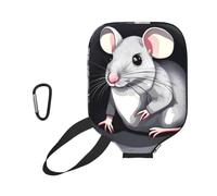 WUPngg Mouse in the Hole Print Pickleball Paddle Cover, Neoprene Racket Sleeve, Universal Racket Protection Case 11.6" x 8.7"
