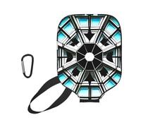 WUPngg Octagon Building Print Pickleball Paddle Cover, Neoprene Racket Sleeve, Universal Racket Protection Case 11.6" x 8.7"