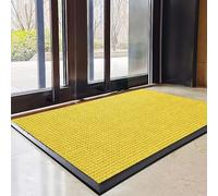WUPNGS Commercial-Grade Entrance Mat, Door Indoor/Outdoor, Heavy Duty Doormat Scraper Floor * 120cm,Color:red(Yellow,60 * 100cm)
