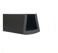 WUPNGS Draught excluder tape U Rubber Channel Edge Trim Length 3.28Ft Black Weather Stripping Door Edge Guard Seal Strip, Easy to Install/20Mm * 15Mm(16Mm*14Mm)