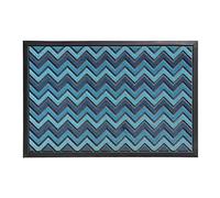 WUPNGS Rubber Door Mat Outdoor Entrance Indoor, Heavy Duty Doormat Commercial Scraper, Floor(Blue,45x75cm)