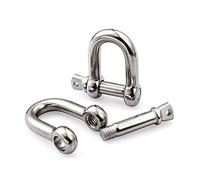 WUPNGS shackle, Stainless,1-5PCS/Lot Steel U-Bolts Cable D-Shaped M10/M12/M16/M20 Type U Sling Rope Screw Hook(M14 Pcs)
