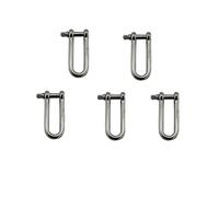 WUPNGS shackle, Stainless,Marine Grade Long D Shackle Steel AISI 316 Rigging Screw PinHardware M8 M10 M12(12mm 3pcs)